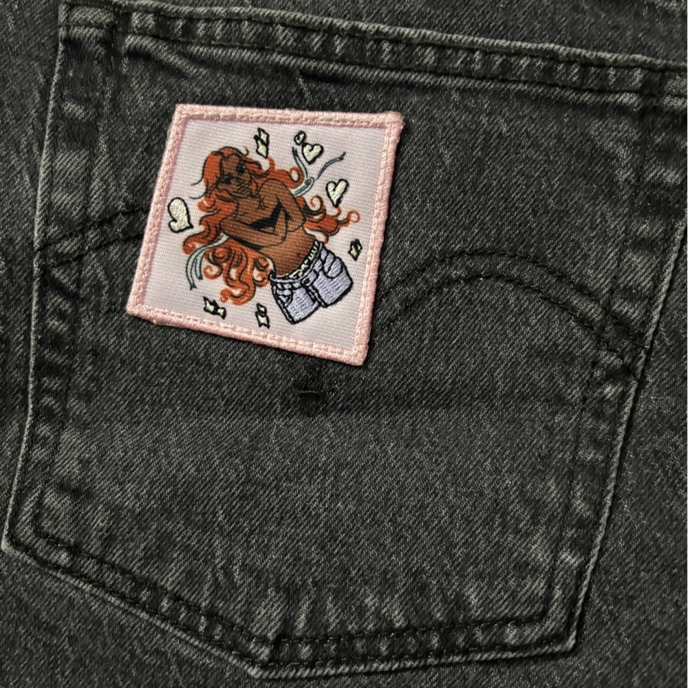 Levi's Black Jeans with Artistic Patch